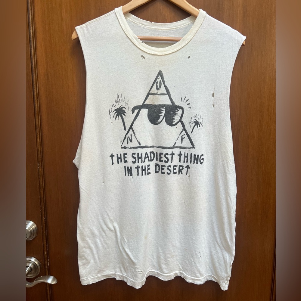 UNIF Coachella Off White Graphic Muscle Tank